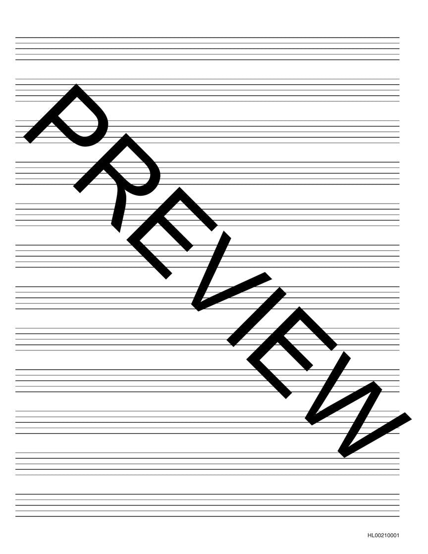 Hal Leonard Standard Manuscript Paper 64 page - 12 stave