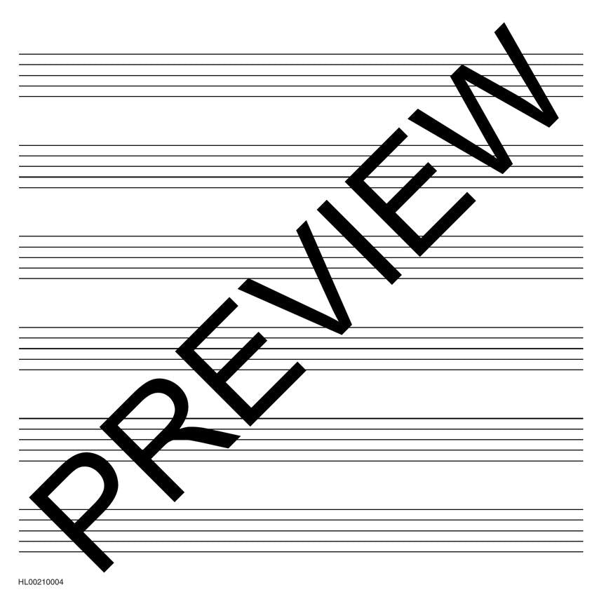 Hal Leonard Wide Staff Manuscript Paper 32 page - 6 stave