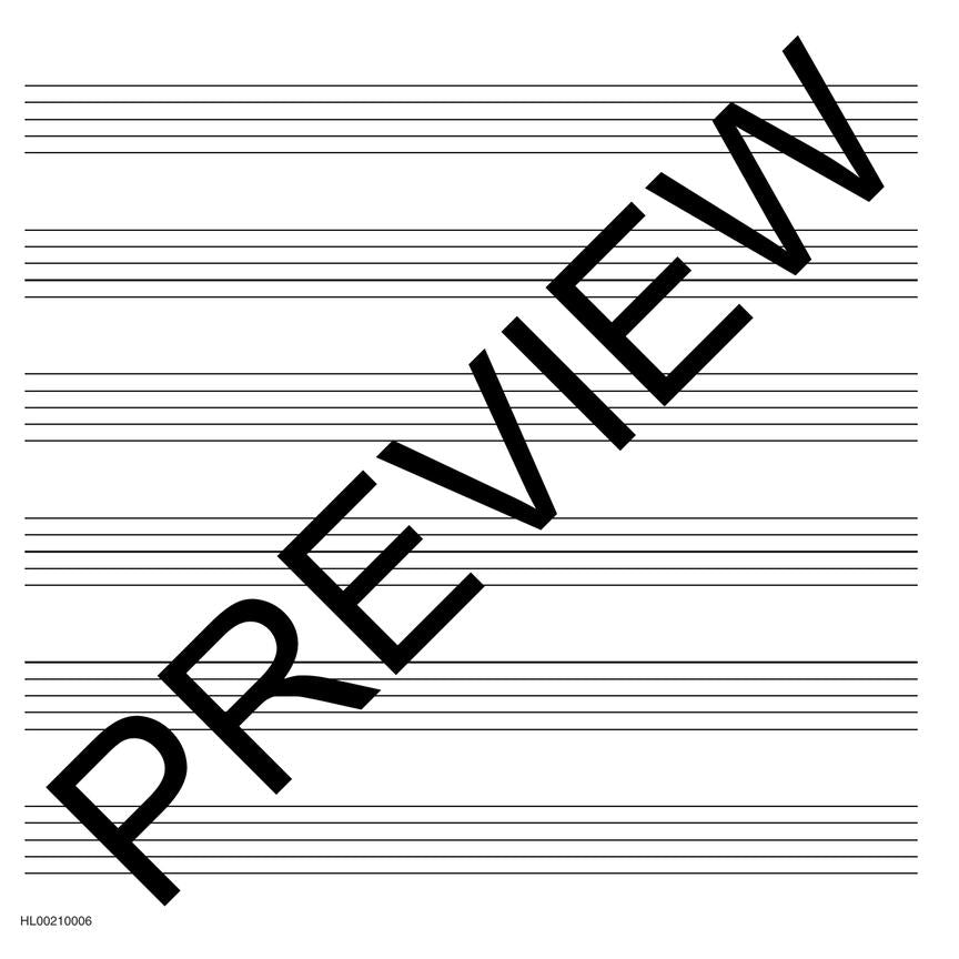 Hal Leonard Wide Staff Wirebound Manuscript Paper 32 page - 6 stave