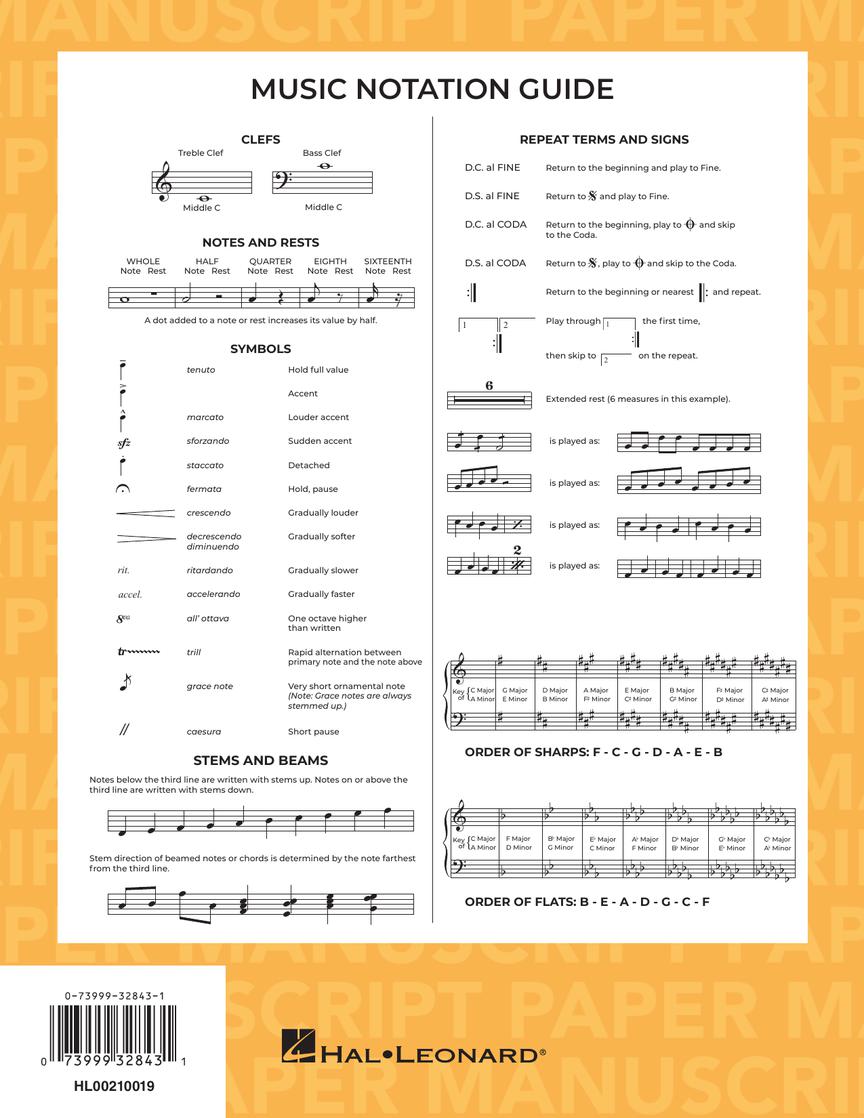 Hal Leonard Deluxe Wirebound Super Premium Manuscript Paper 96 page - 12 stave