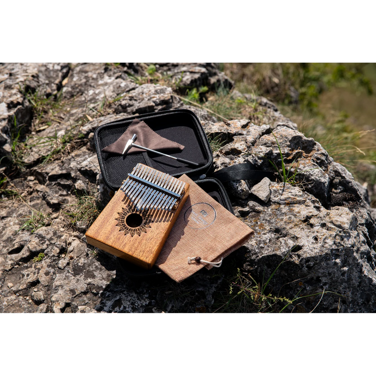 Meinl Sonic Energy Sound Hole Kalimba - 17 Note - Mahogany