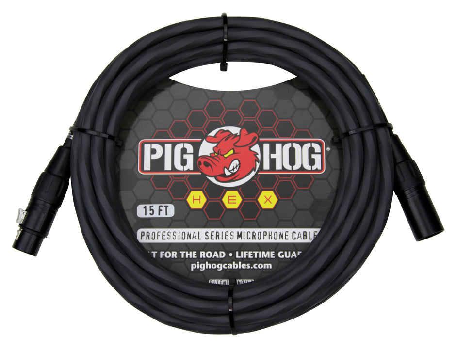 Pig Hog Hex Series Mic Cable 15ft.