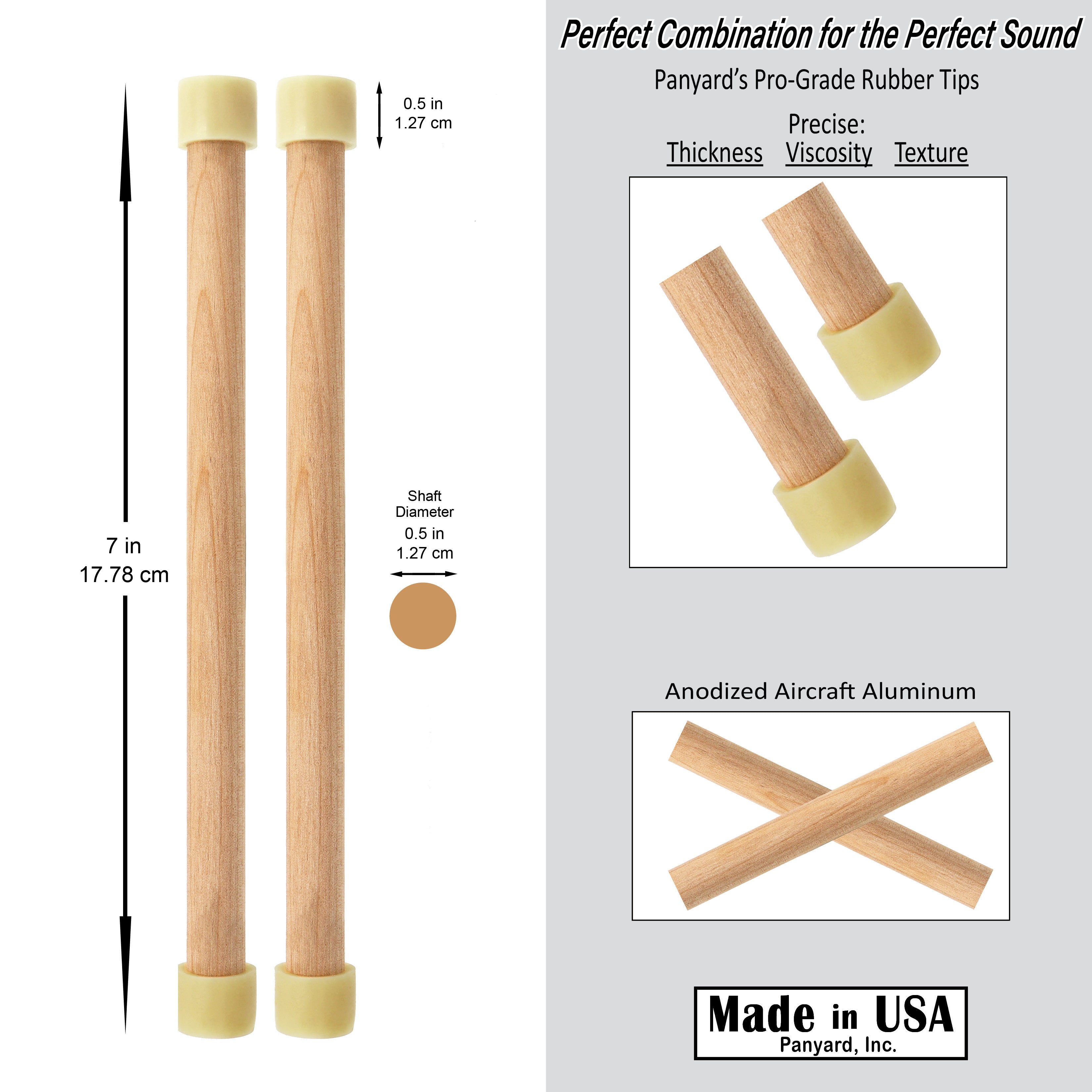 Jumbie Jam Steel Drum Mallets - Wood Handle