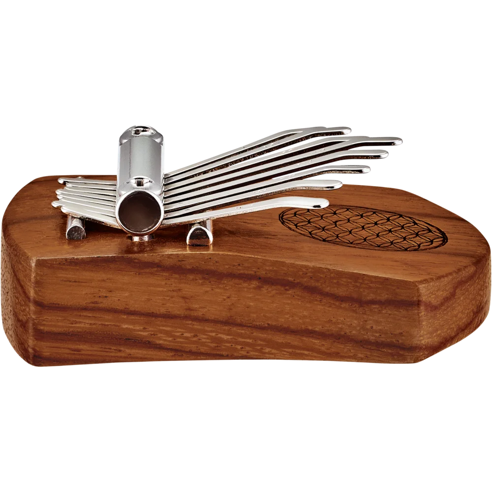 Meinl Sonic Energy Mini Kalimba - 8 Notes - Red Zebrawood - Flower of Life