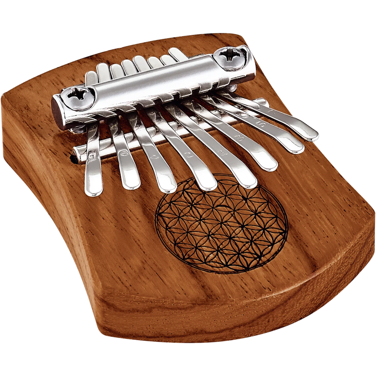 Meinl Sonic Energy Mini Kalimba - 8 Notes - Red Zebrawood - Flower of Life