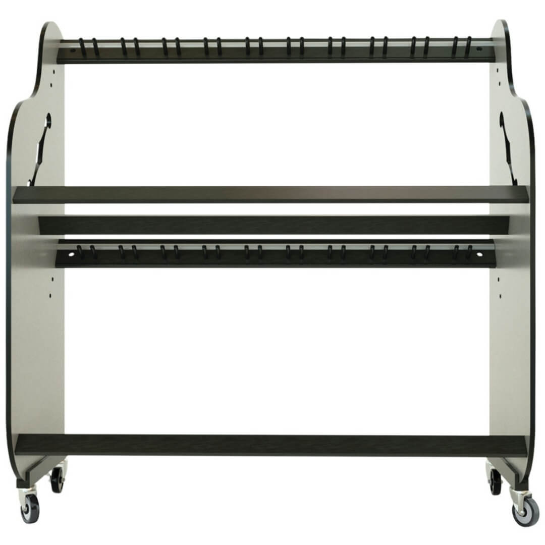 The Band Room Double-Stack™ Guitar Storage Shelf Rack for Classrooms