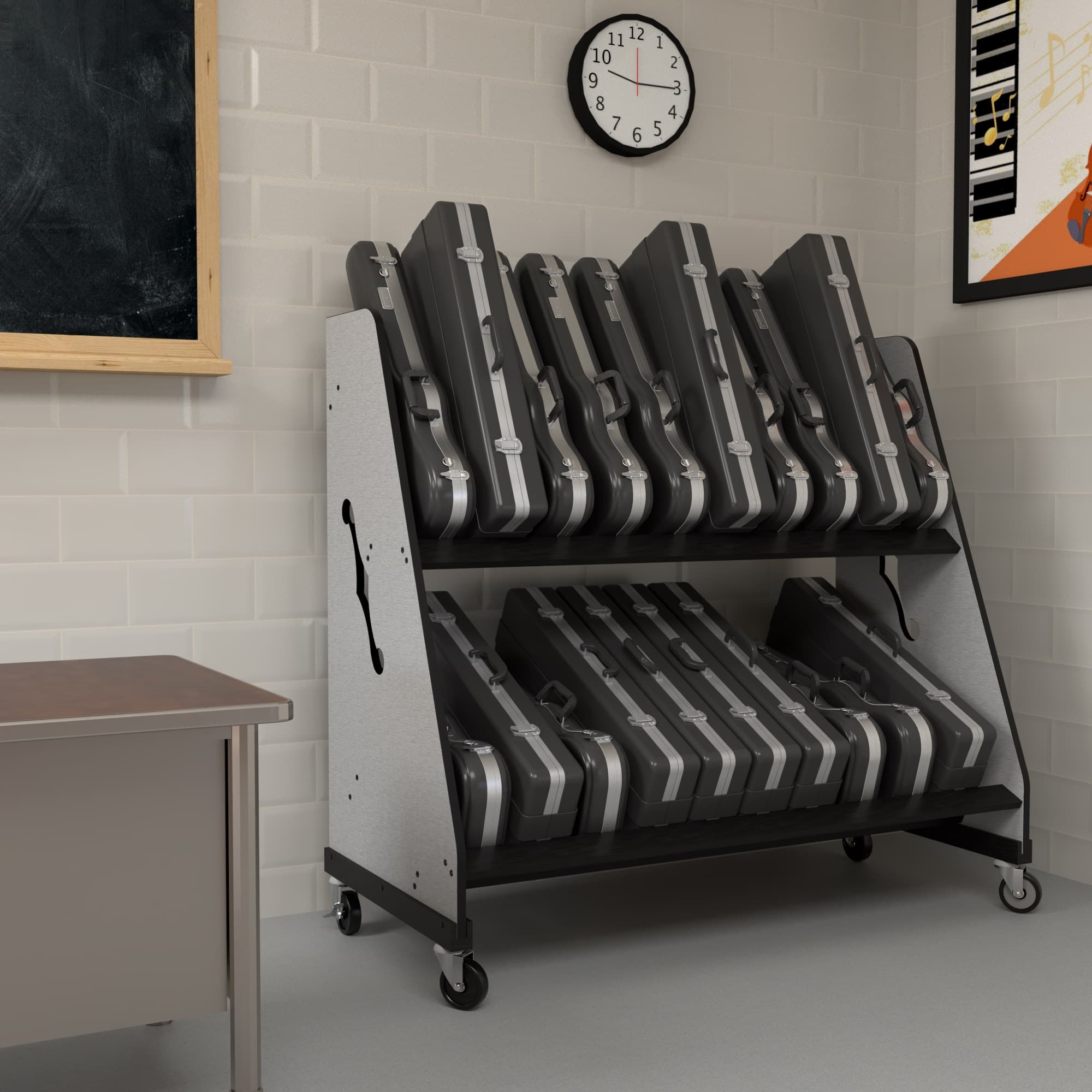 The Band Room™ Violin & Viola Storage Rack for Music Teachers