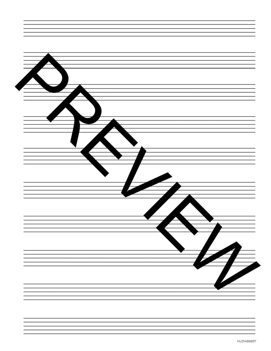 Hal Leonard Manuscript Paper 64 page - 10 stave