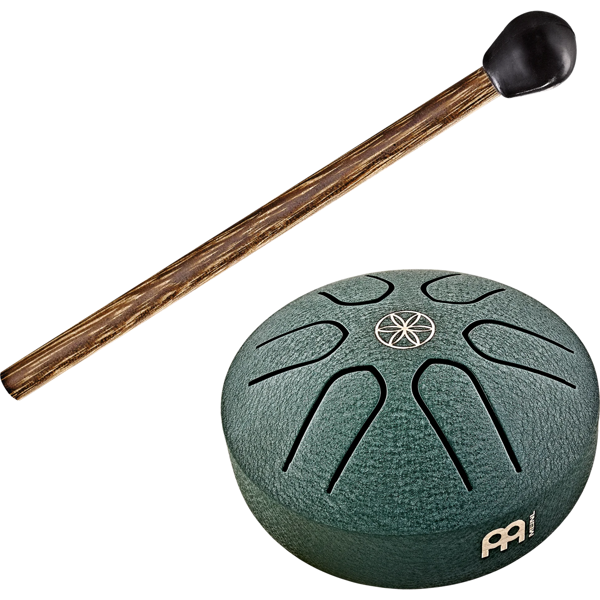 Meinl Sonic Energy Pocket Steel Tongue Drum - A Major - Dark Green Germ of Life