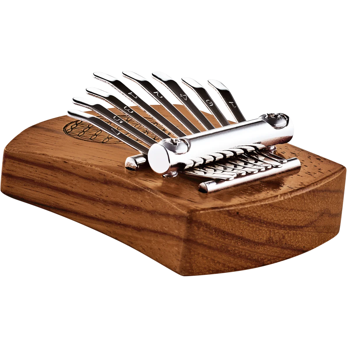 Meinl Sonic Energy Mini Kalimba - 8 Notes - Red Zebrawood - Flower of Life