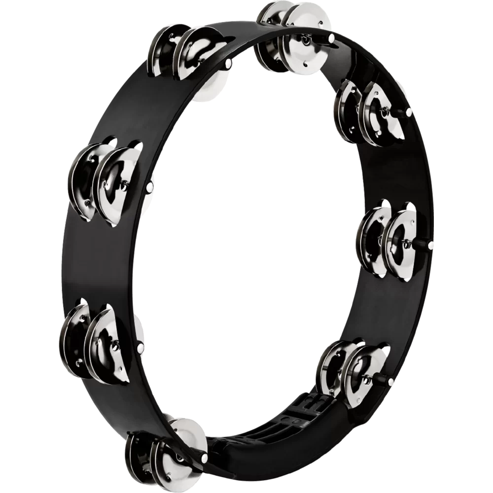 Meinl Headliner Series 10" Molded ABS Tambourine, Black, Stainless Steel Jingles - HTT10BK
