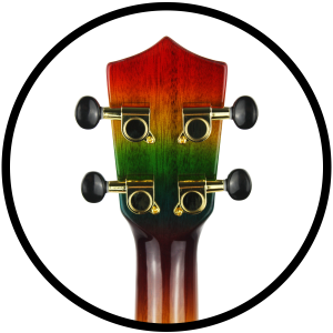 Amahi Penguin Rainbow Flamed Maple Concert Ukulele - Rainbow Shading