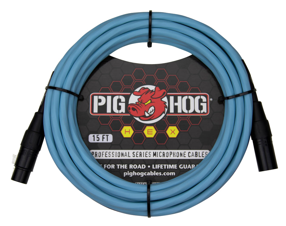 Pig Hog Hex Series Mic Cable 15ft.