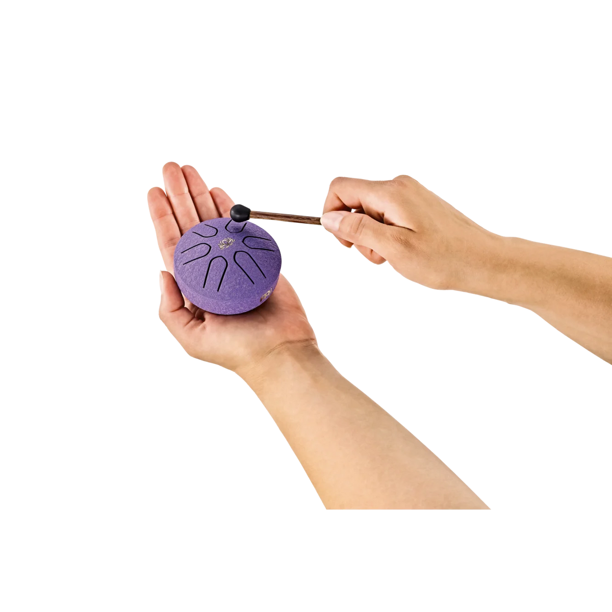 Meinl Sonic Energy Pocket Steel Tongue Drum - A Major - Purple Lotus Flower