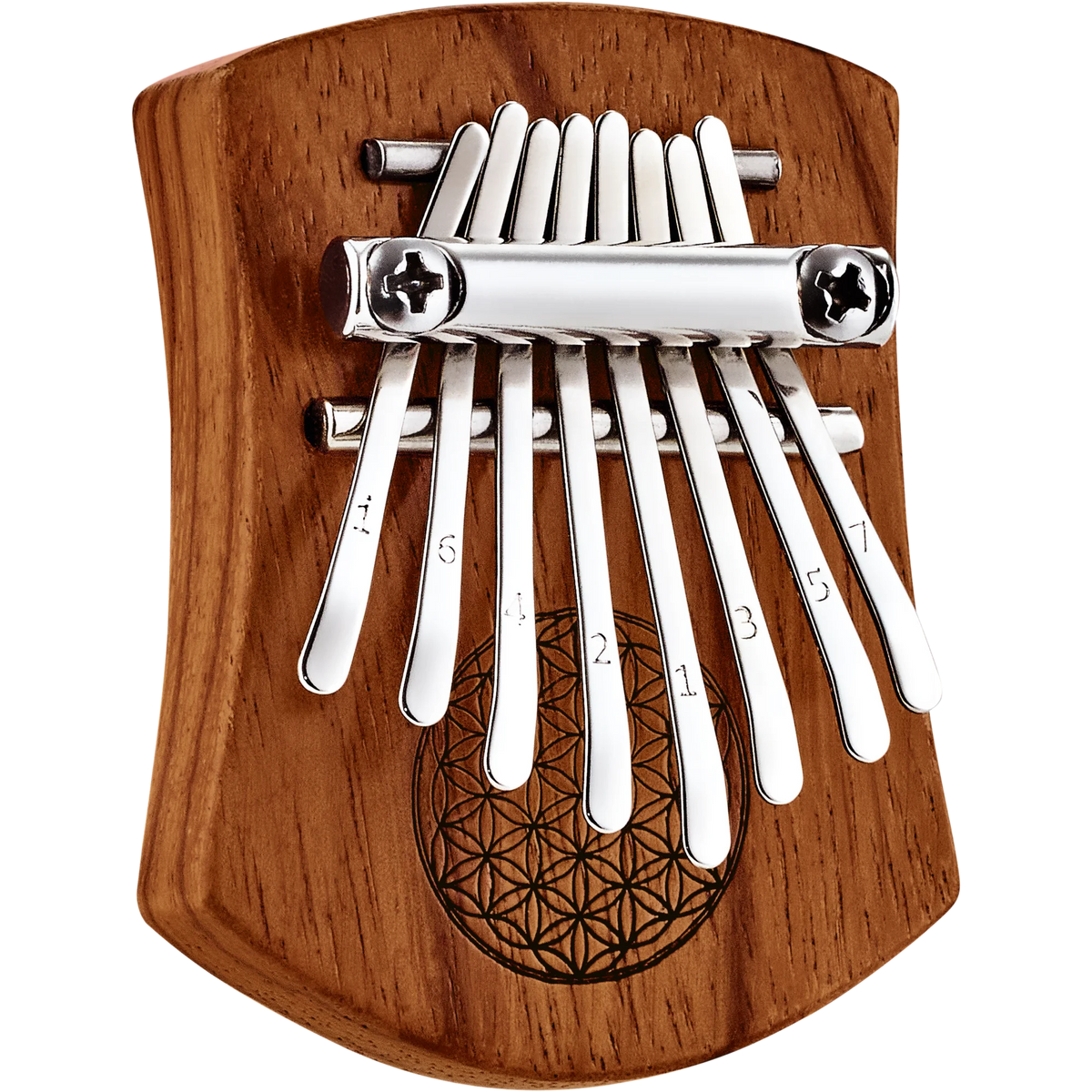 Meinl Sonic Energy Mini Kalimba - 8 Notes - Red Zebrawood - Flower of Life