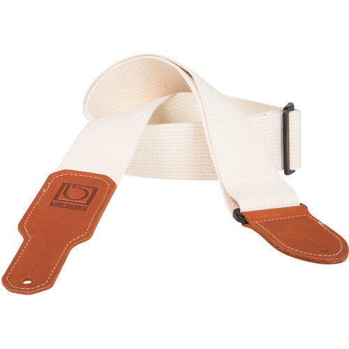 Boss 2" Wide Cotton Instrument Strap (Natural)