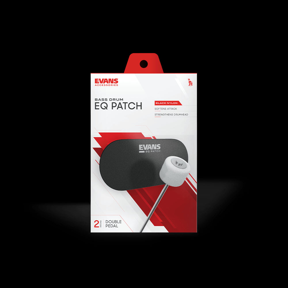Evans EQ Patch - Black Nylon Double Patch - Pack of 2