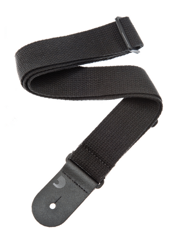 D’Addario Guitar Strap: Cotton - Black