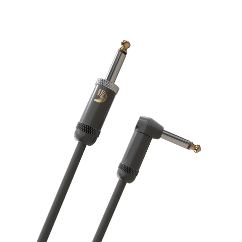 D'Addario PW-AMSGRA-15 American Stage Straight to Right Angle Instrument Cable - 15 foot